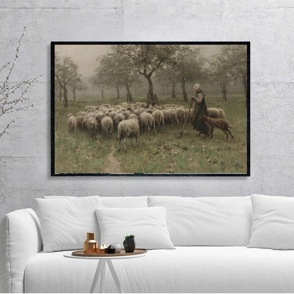 Sheep Meadow Landscape Wall Art