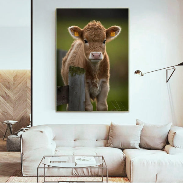 Baby Cow Diamond Painting Wall Art