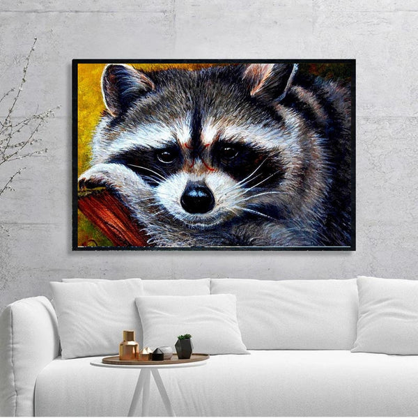 Diamond Painting Raccoon Wall Art