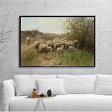 Vintage Sheep Painting Canvas Poster