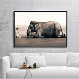 Modern Elephant Herd Canvas