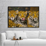Three Leopard Friends Diamond Art Animals Embroidery Cross Stitch Wall Art