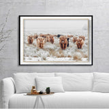 Highland Cow Walking Poster