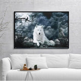 White Forest Wolf Wall Art
