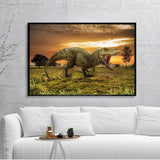 Dinosaur Sunset Wall Art