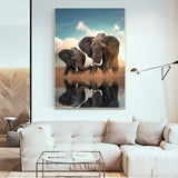 Wildlife Elephant Family Posters