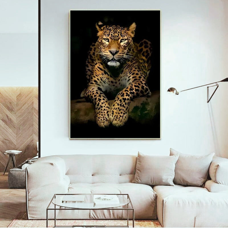 Painting Leopard Jaguar Lion Posters