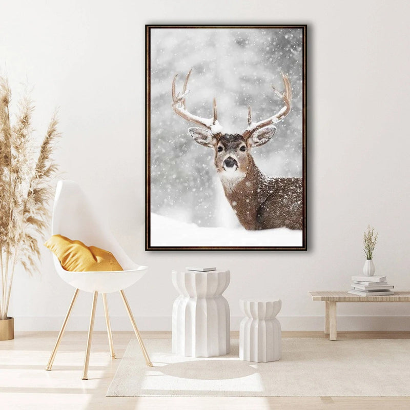 Snow Elk Wall Art