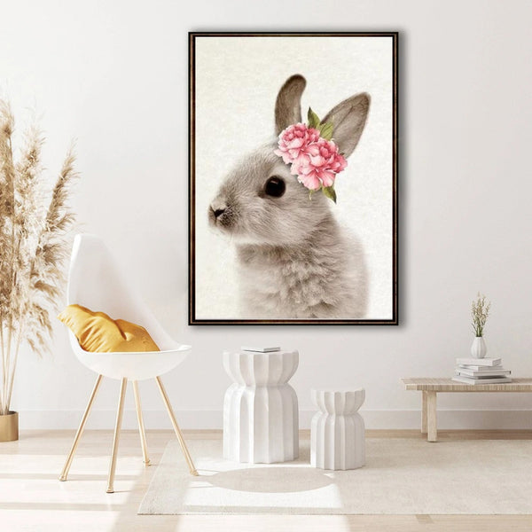 Bunny Rabbit Woodland Animal Poster Wall Art