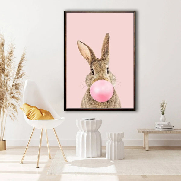 Kawaii Bubble Rabbit Canvas Printings