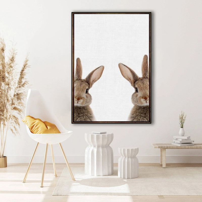 Nordic Woodland Rabbit Poster Wall Art