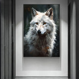 Forest Black Wolf Portrait Poster Wild Animals Canvas Painting HD Printed Wall Art Pictures Modern Living Room Home Decor